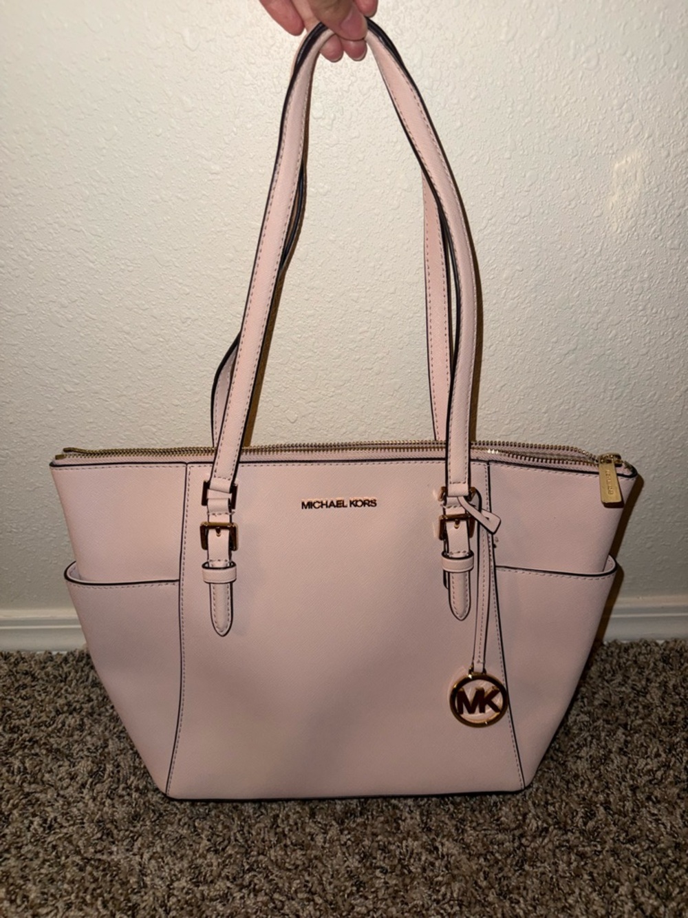 Michael Kors Blush Pink Leather Tote